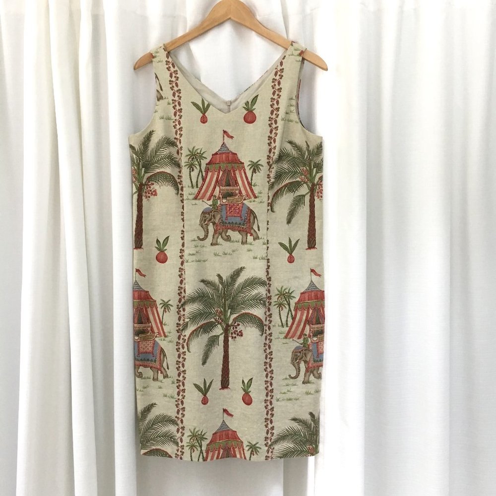 Elephant Circus Print Sheath Dress